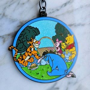Large Winnie The Pooh, Tigger, Eeyore, Piglet Picnic Disney Loungefly Keychain